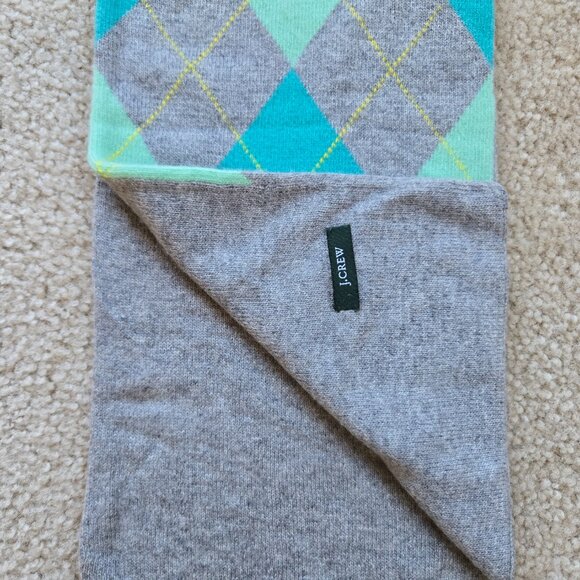 J. Crew Cashmere Argyle Scarf - Picture 2 of 7